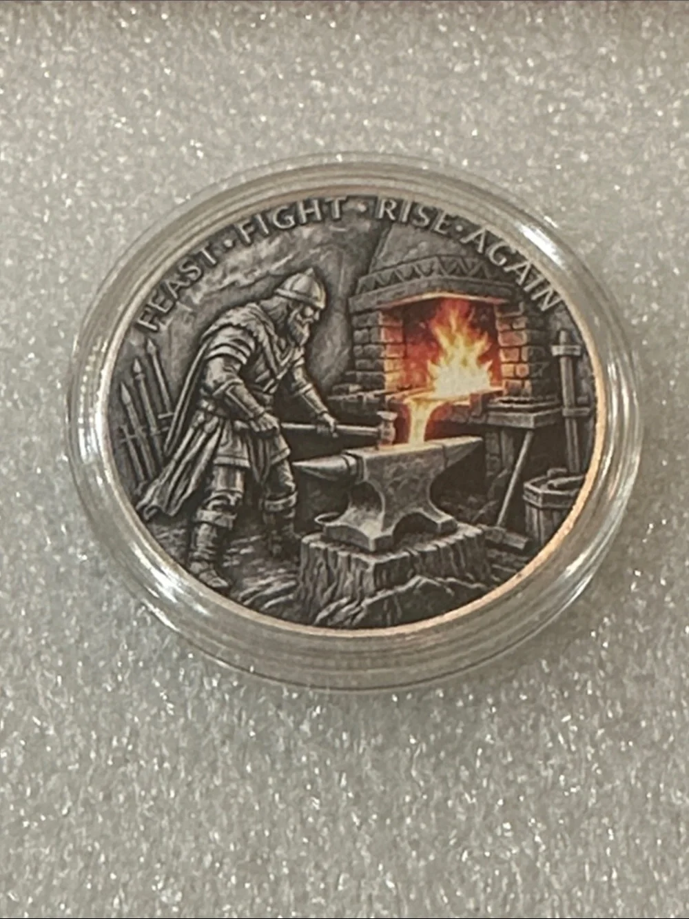 Valhalla 'Hall of the Brave' Commemorative Coin - Silver Tone